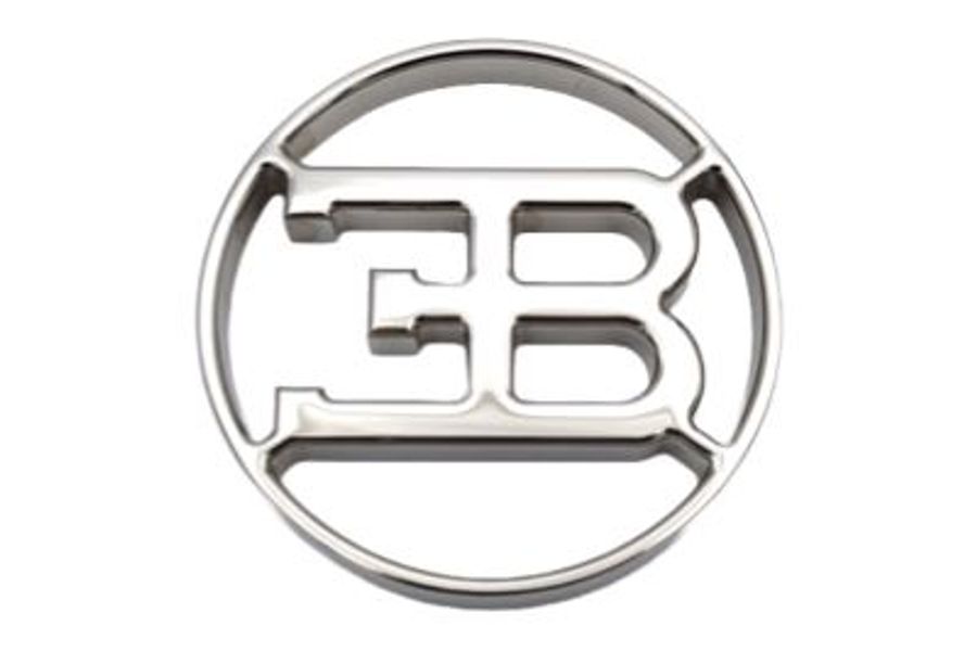 EB Badge or Emblem - Desk Ornament or Paperweight - Nickel Plated