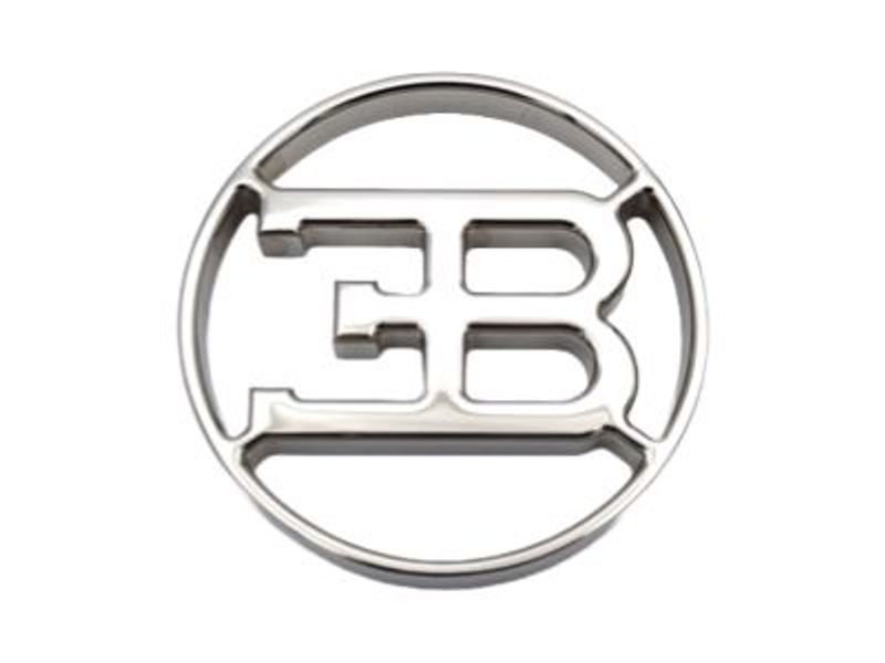 EB Badge or Emblem - Desk Ornament or Paperweight - Nickel Plated
