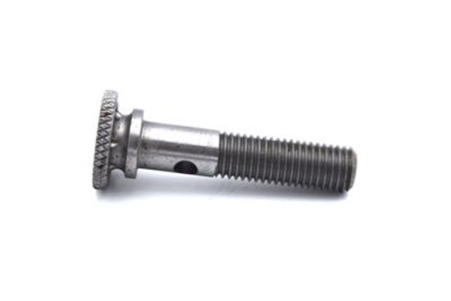 Knurled Head Steel Oil Union Bolt - 40mm Long x 9mm x 1.25 Pitch
