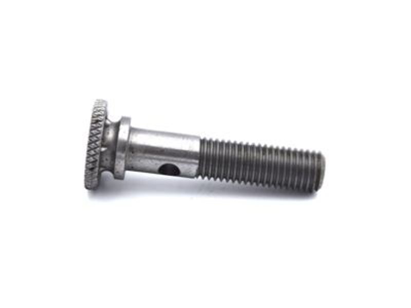 Knurled Head Steel Oil Union Bolt - 40mm Long x 9mm x 1.25 Pitch