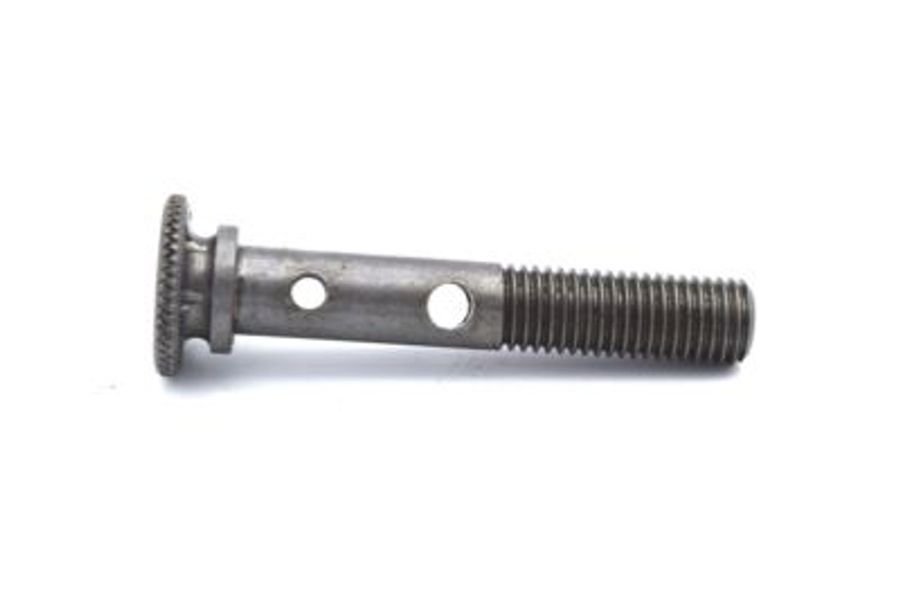 Knurled Head Steel Oil Union Bolt - 52mm Long x 9mm x 1.25 Pitch