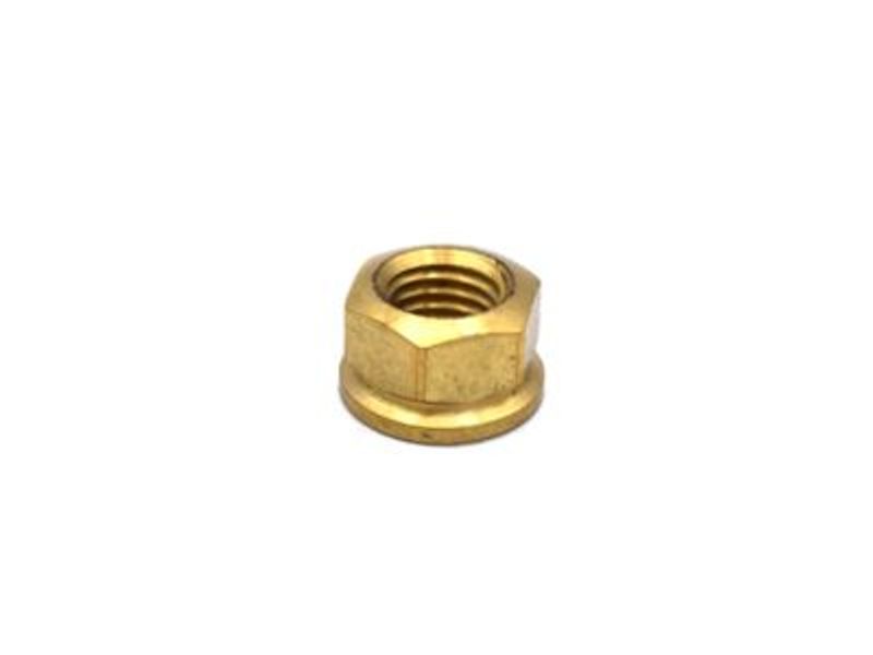 13mm Hex Brass Plain Cambox Nut - 9mm x 1.25 Pitch